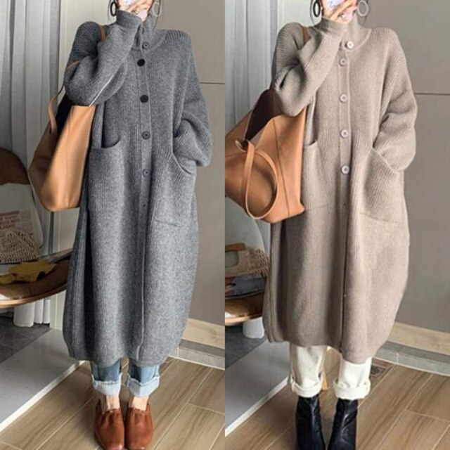 볼수록 예쁜 두툼 빈티지 롱가디건						