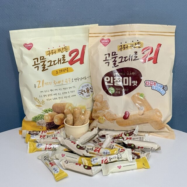 국내산 곡물21종 구워만든 영양과자 오리지널&인절미맛