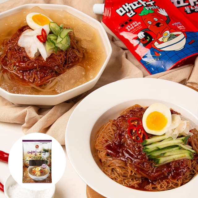 냉면맛집 맵따구 매운반반 불냉면 (물냉+비냉 4인분)