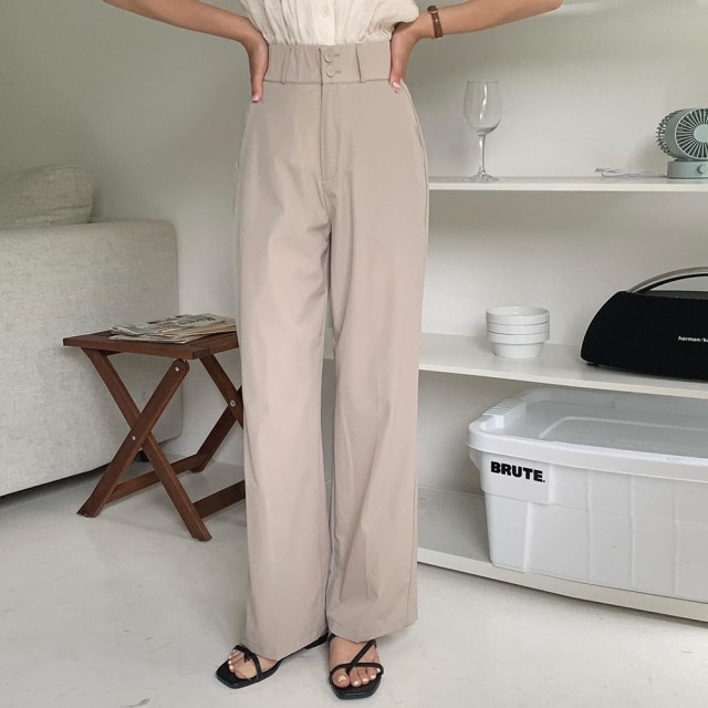 핏예쁜투버튼데일리팬츠