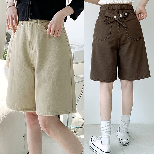 코튼뒷포인트반바지