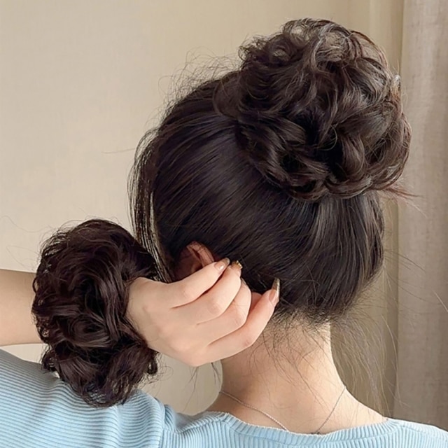 [특가]풍성한똥머리가발끈1+1