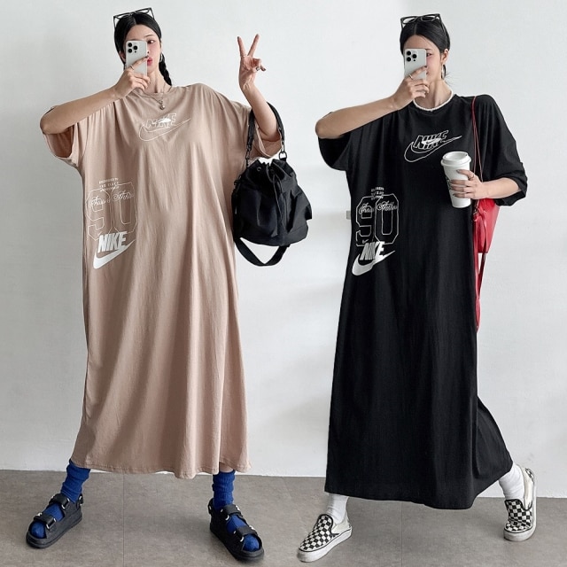 왕언니 박스핏 원피스