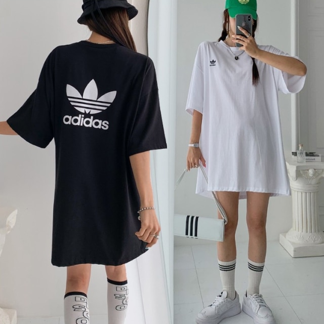 불꽃자수 박스티셔츠 원피스